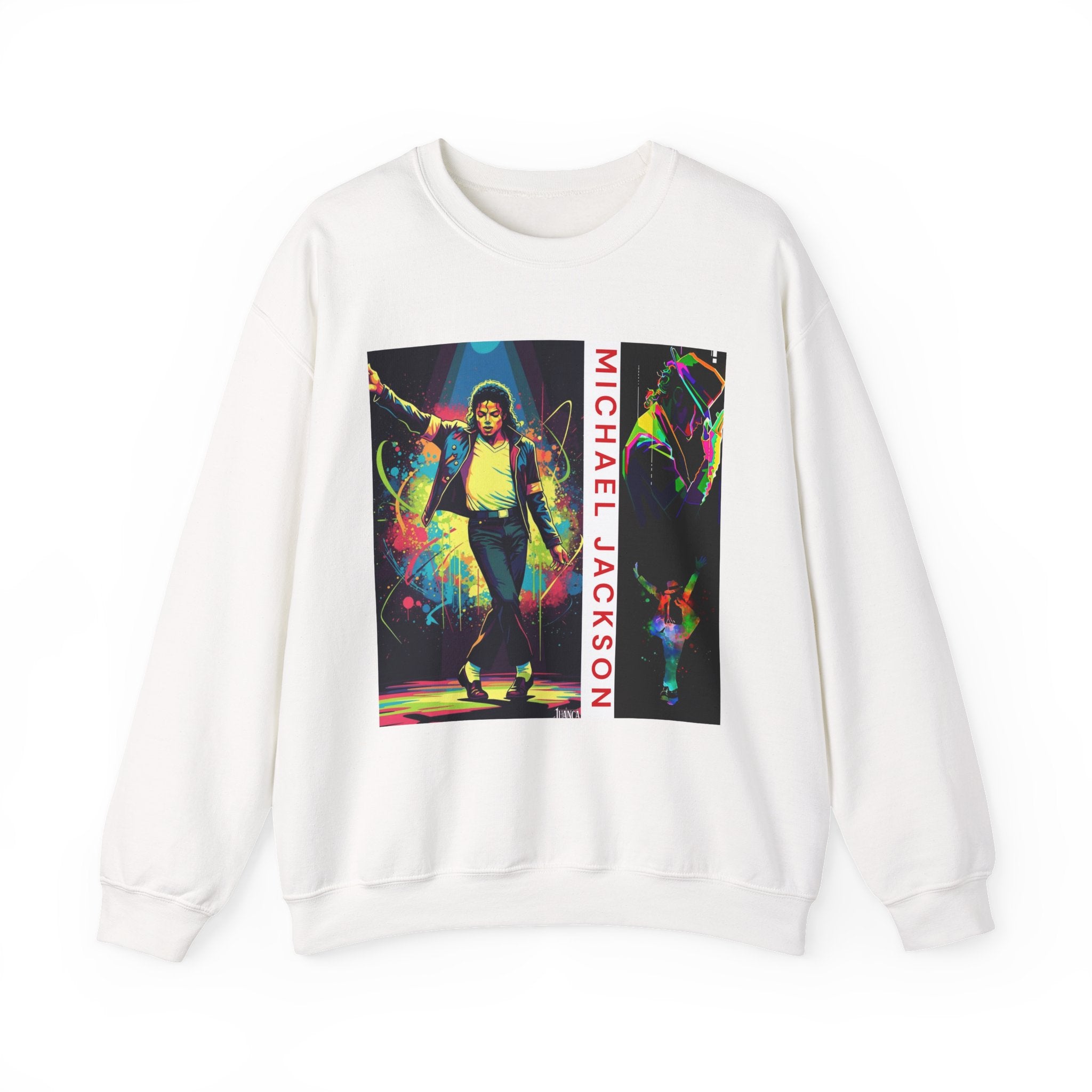 Michael Jackson Thriller Crewneck Sweatshirt — Retro Neon Dance Graphic