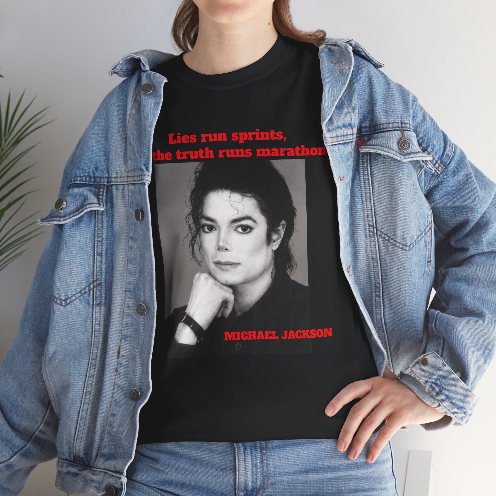 Beat It Leather Jacket Graphic Tee — Retro Rock Michael Jackson Band Shirt