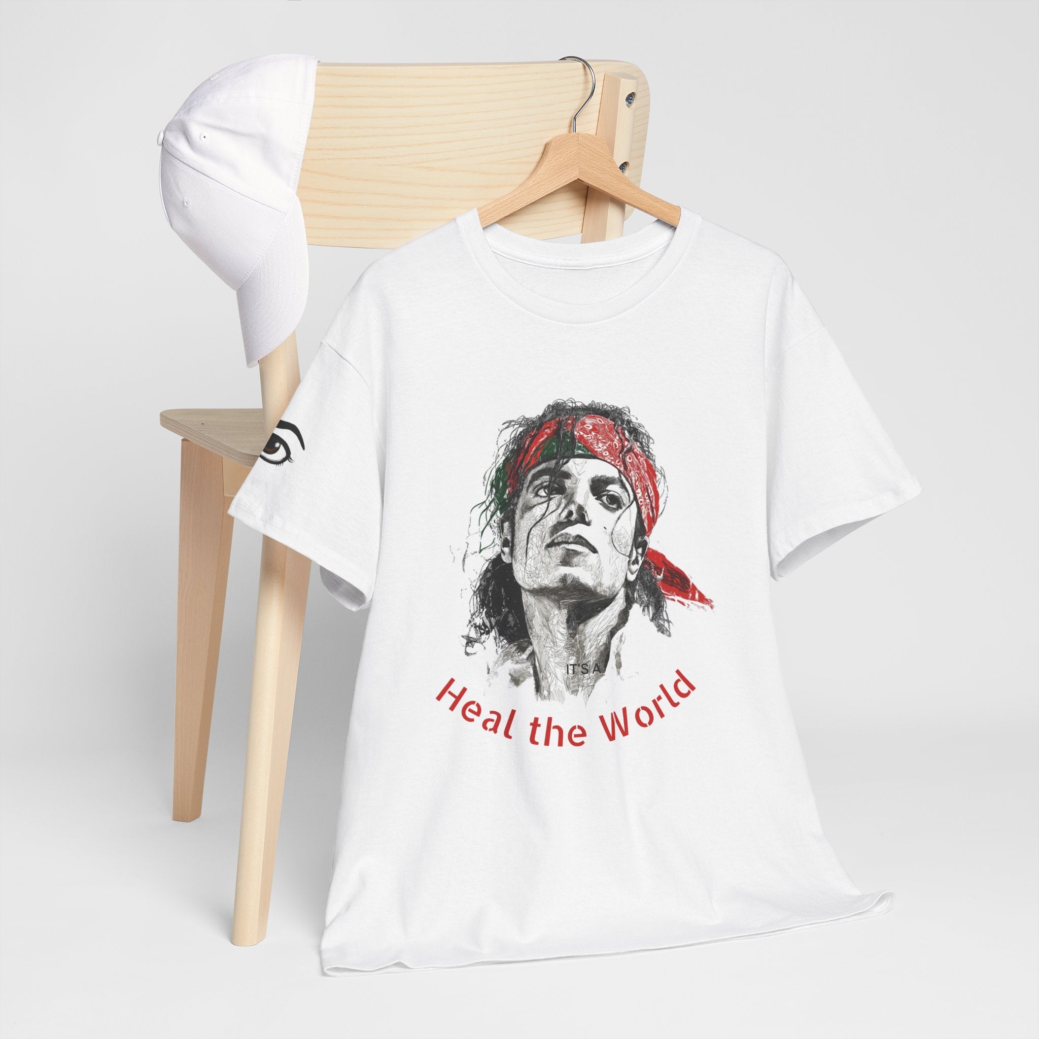 MICHEL JACSION" Heal The World - Unisex Heavy Cotton Tee